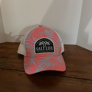 Salt Life Pink and Blue Trucker Hat. New without tags